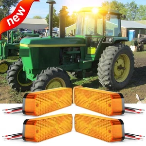 4*LED AMBER Warning Light AR60250 For John Deere 4040 4430 4440 4455 4755 4955 - Picture 1 of 10