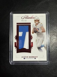 2021 Panini Flawless - Patches Justin Herbert #PAT-JHE /15 - Bild 1 von 2