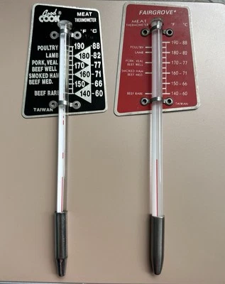 Vintage Meat Thermometers (2) Good Cook & Fairgrove Kitchen Decor Made in Taiwan - Image 1 of 2