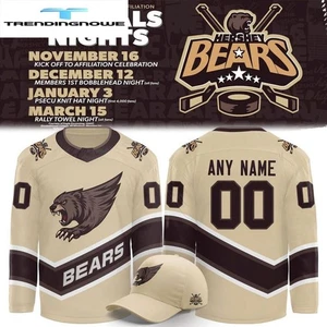 Personalized Hershey Bears Capitals Night 2025 Hockey Shirt Unisex Fan Apparel - Picture 1 of 7