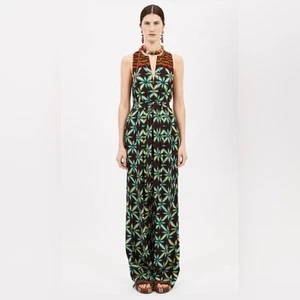 NWT Ulla Johnson CAMELIA JUMPSUIT OLIVINITE Size 0 Printed belted - Picture 1 of 7