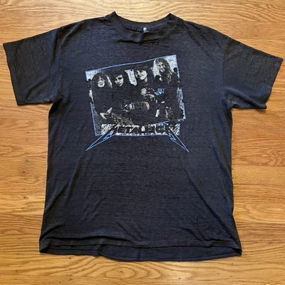 Vintage 80s Metallica Garage Days EP Tee Shirt Single Stitch Paper Thin Sz L - Image 1 of 4
