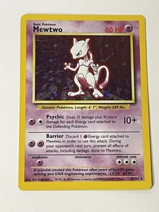 Mewtwo - 10/102 Base Set Unlimited Holo Rare Pokemon - NM/LP - Picture 1 of 11