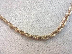 Gold gefüllte geflochtene Kette Halskette - 18" lang - Bild 1 von 6