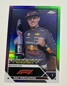 2023 Topps Chrome Formula 1 F1 Max Verstappen Sp Purple Green Refractor #152 - Picture 1 of 2
