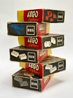 Six boîtes système LEGO. Vintage années 1960. Nos 218, 218, 219, 224, 225, 283