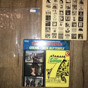 SAVAGE SEVEN: Motion Pict.Soundtrack:VINYL LP:cream; iron butterfly:'68: VG-/VG- - Picture 1 of 12