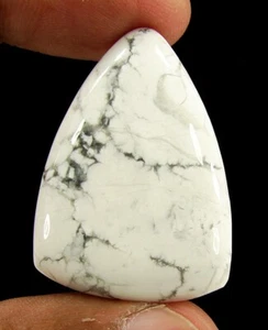 50.65 Ct Natural White Howlite Loose Gemstone Cabochon Wire Wrap Stone - 16531 - Picture 1 of 2