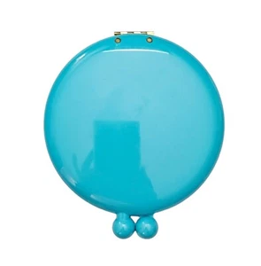 Revlon New York She Shell Style Compact Robins Egg Blue Lucite Kiss Closure L555 - Picture 1 of 12