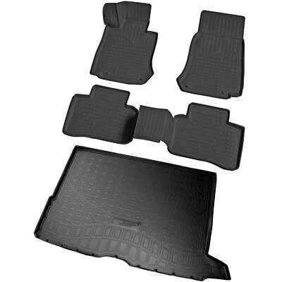 RECAMBO Fußmatten & Kofferraumwanne Set passend für Mercedes GLC-Klasse X253 ab 06.2015>