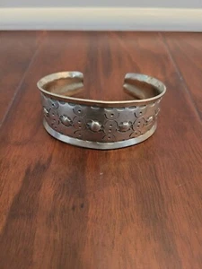 Jorgen Jensen Pewter Silver Tone Cuff Bracelet Denmark 158 - Picture 1 of 5
