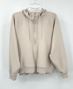 OLD NAVY hoodie sweatshirt dynamic fleece cropped scuba knit gym beige plus 2X - Picture 1 of 7
