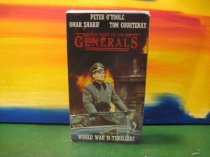 THe Night of the Generals Peter O' Toole WW2 Thriller Movie VHS Tape - Foto 1 di 3