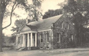 Postal de arte americano de la década de 1940 de York Village, Me Maine - Imagen 1 de 2