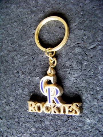 Colorado Rockies 3D gold tone key ring 1998 AIBM Cover