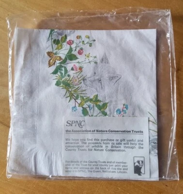 Nuevo en paquete 1 servilleta de papel vintage flores animales conservación confianza Foto 1 de 2