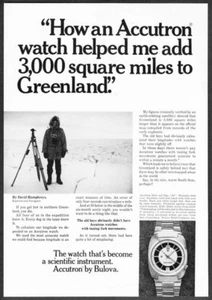 1971 Greenland Explorer Accutron Day & Date "AG" Watch photo vintage print ad - Picture 1 of 1
