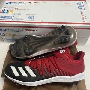 Adidas Afterburner 6 Men's US 13 JP 310 Baseball Cleats Red Black G27664 New - Picture 1 of 12