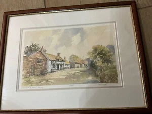 The Wheatsheaf Inn Raby Jenny Holland gelistet signiert gerahmter Druck 470/750 - Bild 1 von 9