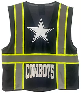 🏈🦺DALLAS COWBOYS REFLECTIVE SAFETY VEST W/SILVER REFLECTIVE LOGO M/L/XL/2XL🦺 - Picture 1 of 2