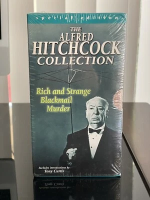 Sealed! Alfred Hitchcock VHS Collection 3 Pack Rich & Strange, Blackmail, Murder - Image 1 of 3