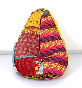 Hecho a mano sentado algodón Kantha bohemio hogar y vida Bean Bag sillas otom... - Imagen 1 de 4
