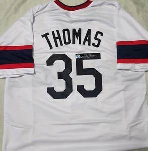 FRANK THOMAS signed Custom Jersey auto autograph certified size XL - Picture 1 of 2
