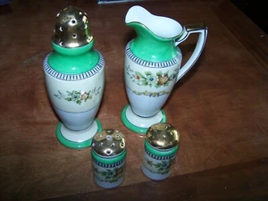 vintage Noritake Roseara Creamer Sugar Salt & Pepper set - Picture 1 of 8