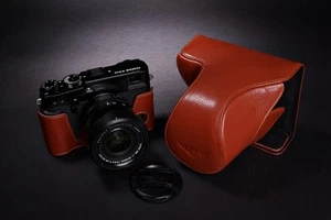 Custodia borsa fotocamera completa in vera pelle vera pelle per FUJIFILM X-PRO2 colore marrone - Foto 1 di 9