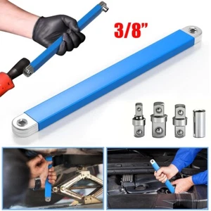 3/8" Offset Extension Wrench Set Ratchet Spanner Wrench Extender with Adapter - Foto 1 di 10