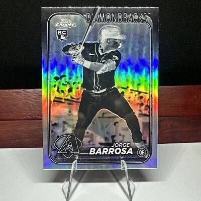 2024 Topps Chrome Update Jorge Barrosa RC Reverse Negative Refractor 💎 - Image 1 of 2
