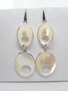 Orecchini pendenti in ARGENTO 925 con Madreperla Naturale Bianca - amo - - Imagen 1 de 5