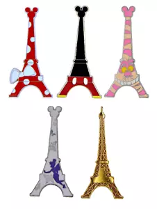 Eiffelturm Thema 5 spezifische Pin Walt Disney Park Trading Pins Set ~ BRANDNEU - Bild 1 von 1