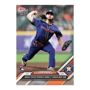2024 MLB Topps NOW 187 SPENCER ARRIGHETTI  HOUSTON ASTROS ROOKIE RC IN HAND - Picture 1 of 2