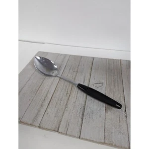 Foley Chrome Plate Serving Solid Spoon 13" Black Handle USA - Picture 1 of 7