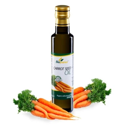 Biopurus Certified Organic Cold Pressed Carrot Oil 250ml - Image 1 of 2