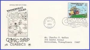 USA5 #3000g ADDR PCS ARTCRAFT FDC   Comic Strip Classics - Tonnerville Folks - Picture 1 of 1
