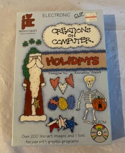 Vintage Provo Craft HOLIDAYS Electronic Clip Art CD Annette Ward NEW - Picture 1 of 2
