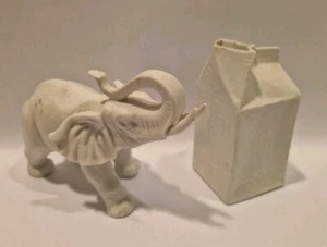 E5-BD ROSENTHAL STUDIO LINE YANG BISKIT PORCELANA JARRÓN FIGURA ELEFANTE LECHE - Imagen 1 de 3
