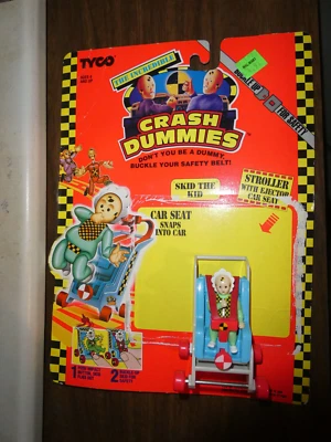Crash Test Dummies Skid The Kid Baby Stroller Car Seat 1991 Tyco Figure - Image 1 of 4