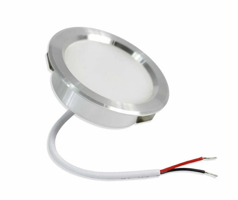 Faretto led 3 watt ad incasso rotondo 6000k 3000k 4000k opaco con bordo argento - Immagine 1 di 1