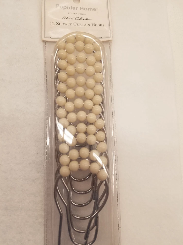 Ganchos para cortina de ducha tipo bola enrollable 12 piezas baño diseñadores serie hotel  Foto 1 de 2