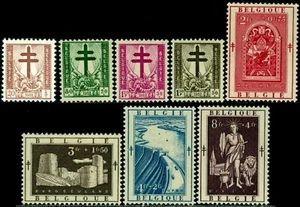 Bélgica 1952 Lucha contra la tuberculosis, Dragón, Cruz de Lorena, Presa, León, M.952, Estampillada sin montar o nunca montada - Imagen 1 de 1