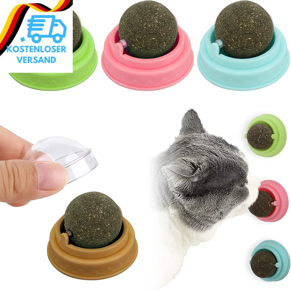 Xinstroe 4 Stück Katzenminze Balls Spielzeug Für Katze, Drehbare Katzenminze Bal