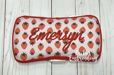 Персонализированный дорожный чехол для протирки подарки для душа ребенка детская клубника фрукты - Изображение 1 из 2