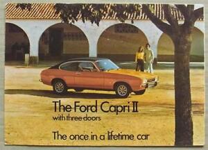 FORD CAPRI II L XL GT Car Sales Brochure July 1974 #FA41
