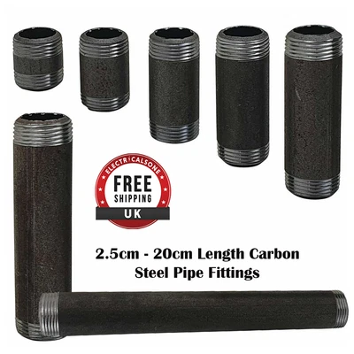 ELECTRICALSONE Rust Iron 3/4" Pipe Threaded Pipe 2.5cm - 20cm Length Carbon Steel Pipe Fittings