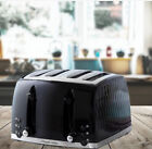 Russell Hobbs Honeycomb 4 Slice Toaster Contemprary Design Wide Slot 26071 Black