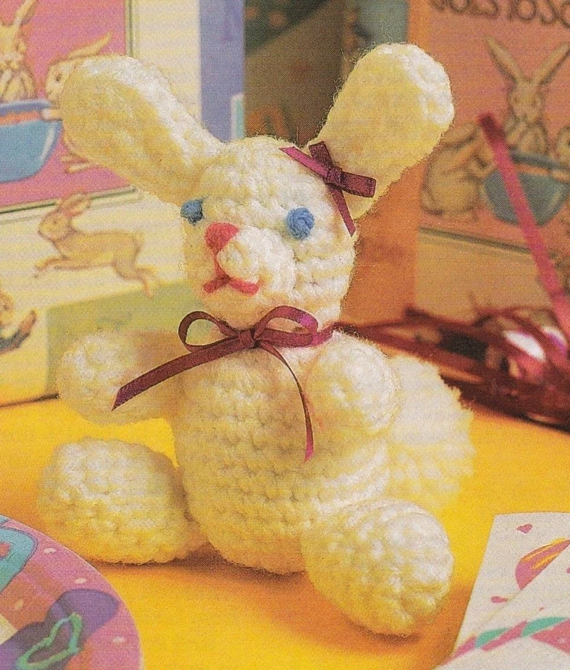 SWEET Party Bunny/Toy/Crochet Pattern INSTRUCTIONS ONLY - Image 1 of 1