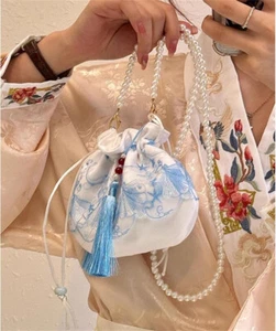 Hanfu Damentasche im chinesischen Stil bestickt Messenger Bag Umhängetasche - Bild 1 von 18